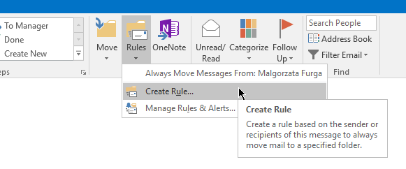 Setting up Rules in Outlook - Campaignmaster